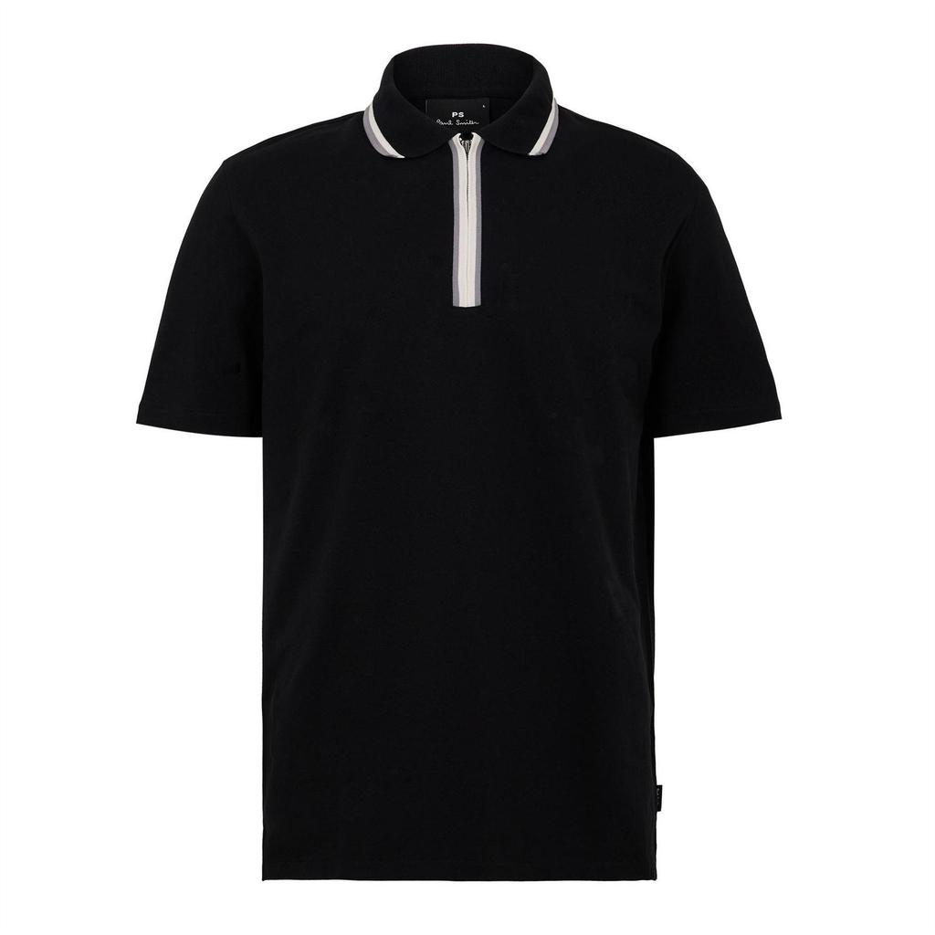 Paul Smith Mens Zipped Tailored Short-Sleeved Polo Shirt