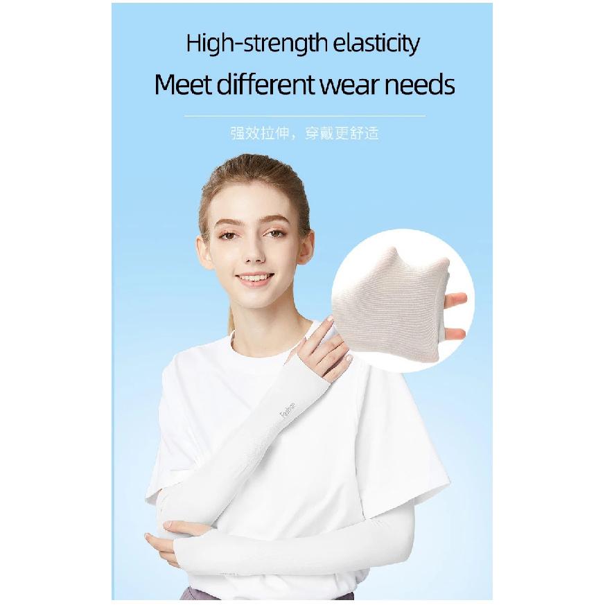 1Pair Arm Sleeves Ice Fabric Sun UV Protection Summer Sun Cool Outdoor Cuff Cover Arm Sleeve Unisex