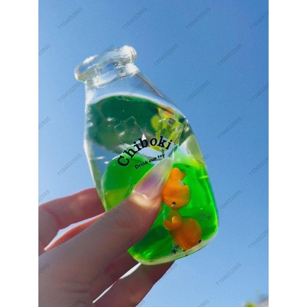 Boba Bottle Stress Ball Squishy Toy Water Bottle Fidget Toys ASMR Sensory Novelty Toys For Kids and Adults Anti Stress Relief