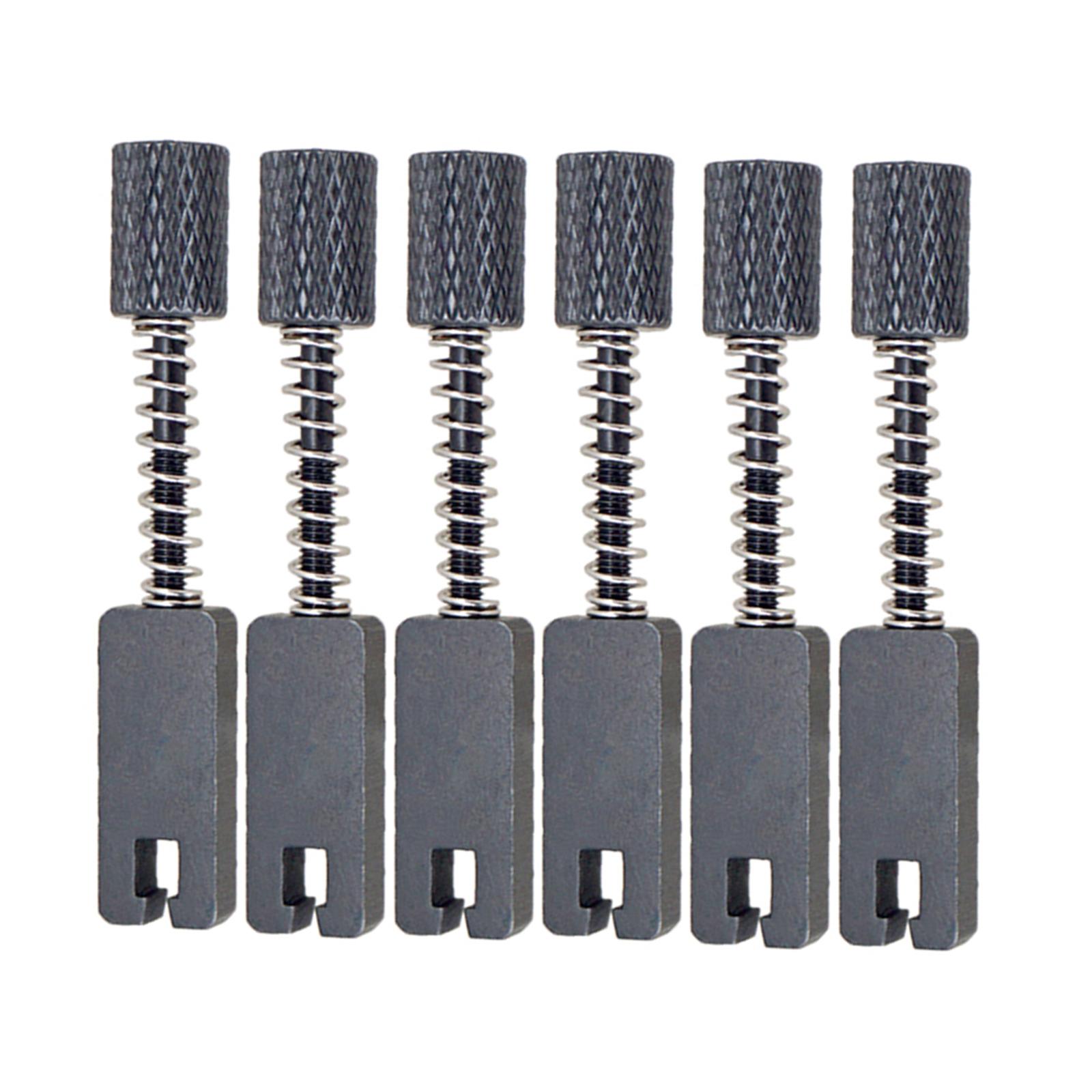 6 Pieces Electric Guitar Bridge String Saddles Accurate Pitch Adjustment Sturdy Convenient to Use Guitar Clamp String Block чёрный