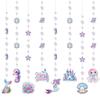 Mermaid Birthday Theme Decorations Hanging Pendant For Kids Celebration Party