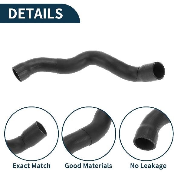 Radiator Coolant Hose for Mercedes-Benz E320 3.2L 1998-2003 Good Sealing No.A2105013282 Lower Heater Hose Black 1 Pc