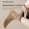Maillard Women's Striped Mid-Calf Cotton Socks - Trendy Autumn/Winter Pile In Coffee Color