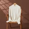 Women's Cashmere Half-High Neck Thick Knit Sweater for Autumn/Winter Warmth.