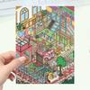 3D Large-Scale Scenery Sticker: DIY Visual Stacking Miniature Scene, No Cutting Needed