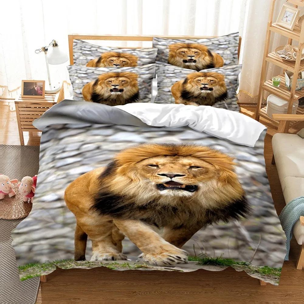 3D Color Zebra Bedding Sets Animal Duvet Dogs Quilt Cover Set Dolphin Lion Tiger Comforter Bed Linen Pillowcase