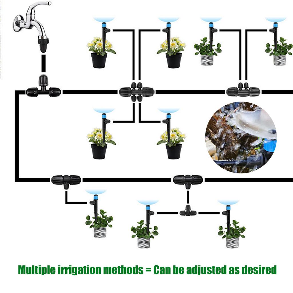 20Pcs Garden Water Sprinkler Spikes Base Adjustable 360 Degree Sprinkler Nozzle for Large Area Coverage Grass Irrigation