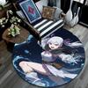 Noelle Silva pattern round rug,Carpet Rug for Living Room Bedroom Playroom ,Non-slip Floor Mat,Holiday Gifts and Birthday Gifts.