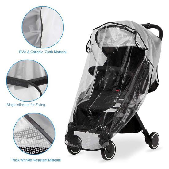 Stroller Rain Cover Waterproof Windproof Breathable Dust Snow Rain Protection Stroller Travel