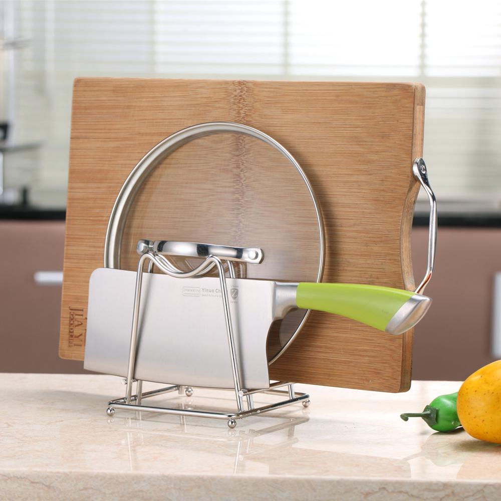 Stainless Steel Cutting Board Holder Chopping Board Stand Rack Kitchen Household Organizer