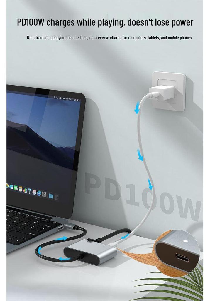 USB-C to 2.5G Ethernet & 100W PD Charging Adapter - Dual-Function Docking Station