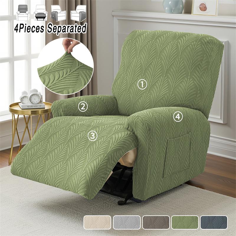 New 1Seater Split Recliner Sofa Covers Solid Color Recliner Chair Coversastic Washable Armchair Slipcover For Home Funda Sofá