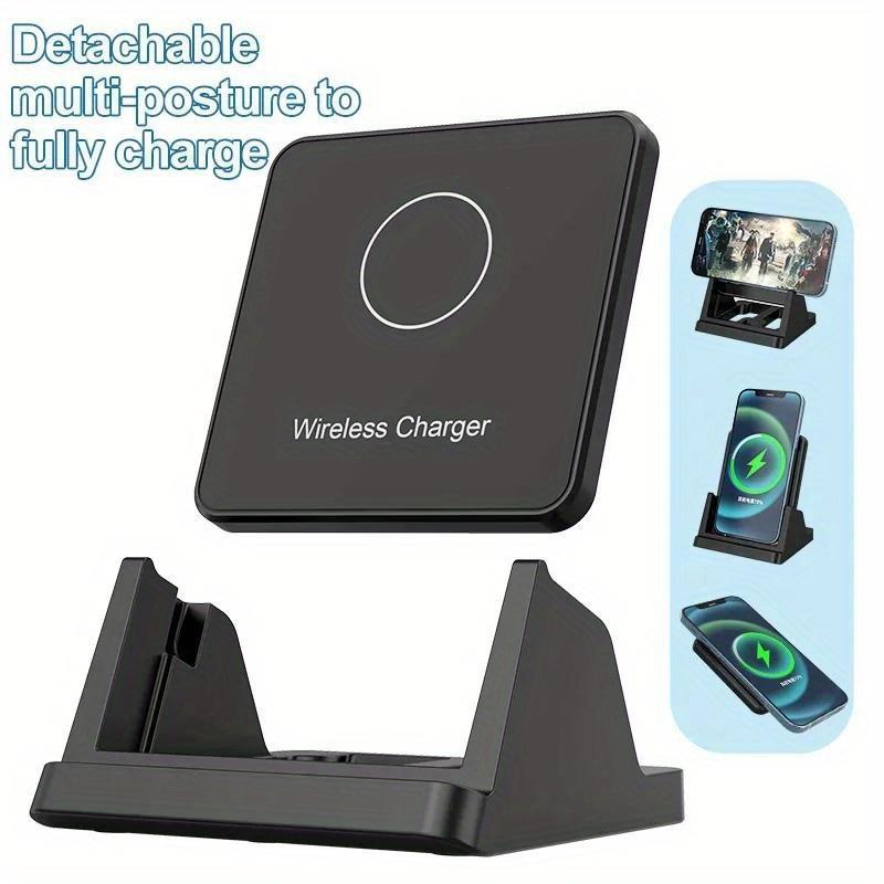 Magnetic Wireless Charger Holder Stand Desktop Slim Cell Phone Fast Charging Dock For iPhone 15 14 13 12 Samsung S23 S22 Xiaomi
