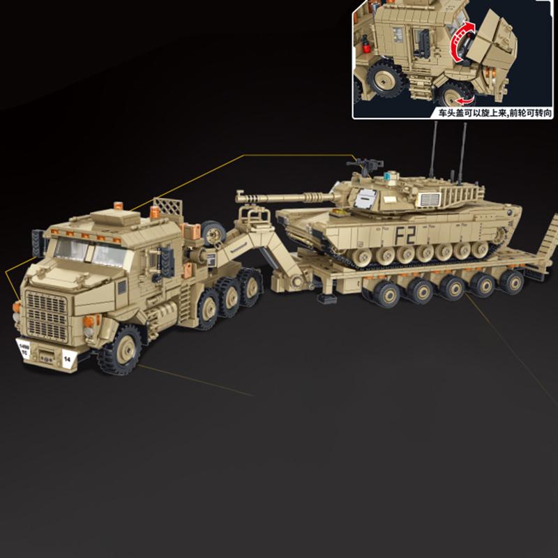 Seria Militară Vehicul Port-Rachete US M983 Vehicul Transport Tancuri M10170 Vehicul Blindat JLTV Jucării Dificile cu Piese de Construcție