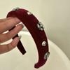 Lyxig Strass Sammet Håraccessoarer Pannband Hårband För Kvinnor Mode Glänsande Kristall Förtjockade Halkfria Hårringar Huvudbonad