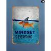 1pc Vintage Goldfish Aluminum Sign Weatherproof Metal Wall Art Home Decor