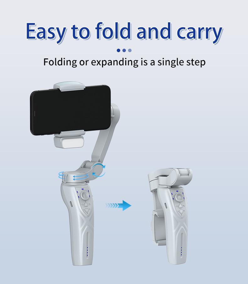 AI Face Tracking Three-Axis Handheld Mobile Stabilizer for Video and Live Streaming
