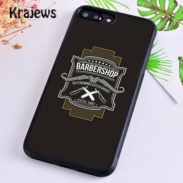 Krajews Barber Funny Vintage Classic Barber Retro Phone Case For iPhone 16 15 SE2020 14 7 8 Plus 11 12 13 Pro Max Fundas