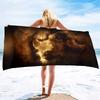 Lion Beach Towel Microfiber Beach Towels for Adults Sand Free Beach Towel Quick Dry Large Beach Towel for Swimming,Bath, Camping