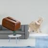 Multifunctional Rectangular Napkin Organizer Tissue Case Holder with Elephant Sculpture Resin