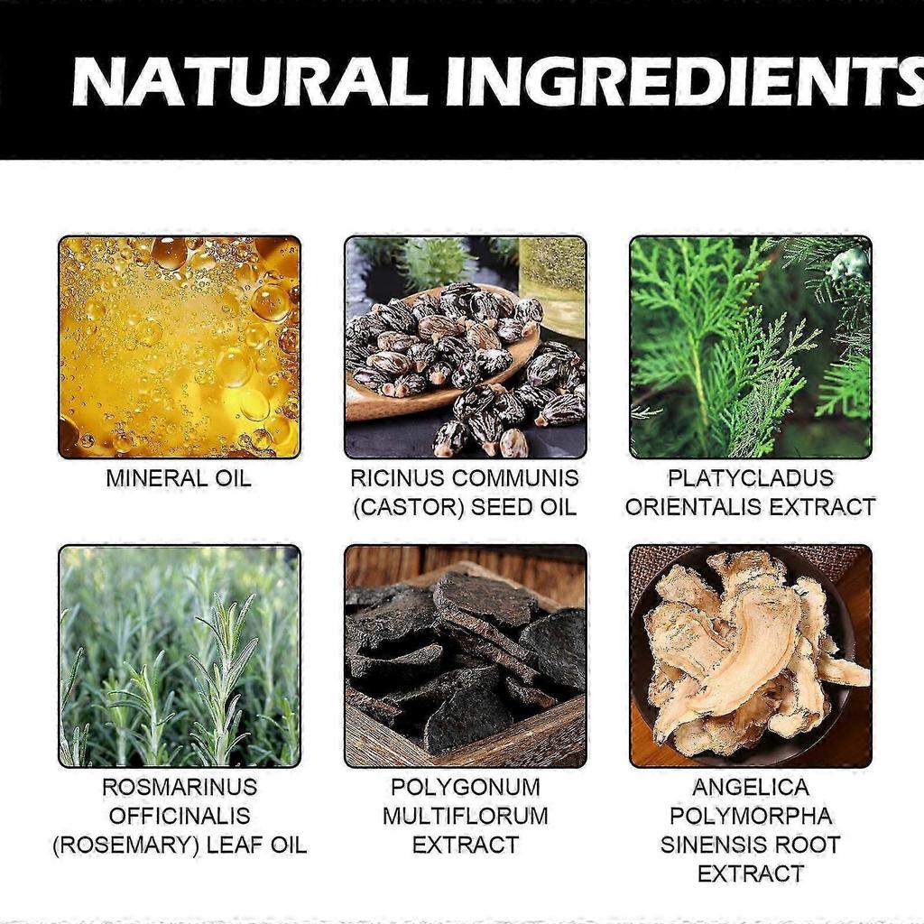 Revitalizing Hair Growth Essential Oil  Nourishes Scalp, Reduces Hair Loss, Promotes Thicker, Healthier Hair with Polygonum Multiflorum & Angelica Roo