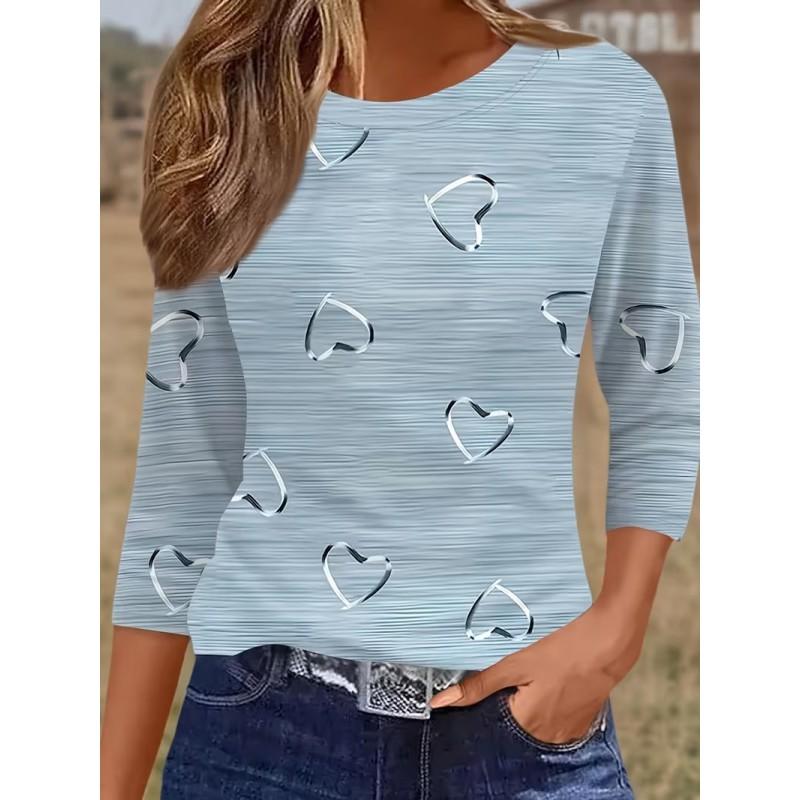 Color Block Striped Crew Neck Long Sleeve T-Shirt Slim Fit Casual Top Daily Wear