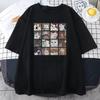 Meme Cats Puzzle Creativity Printed Men T-Shirts Beach Breathable Funny Clothing Oversize Casual Cotton Daily Wear Cool Top