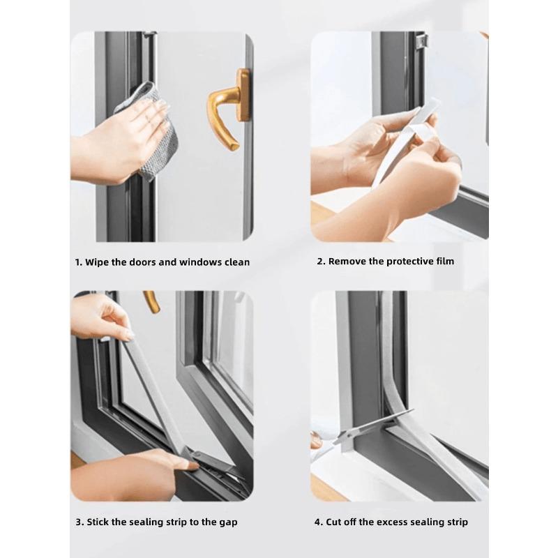 High Quality Self-Adhesive Sealing Strips - Door & Window Waterproof Tape, Soundproof Barrier, Dust-Proof Sealing Strips - Easy Installation