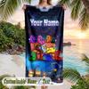 Among Us Beach Towel, Personalized Custom Text, Quick Dry Soft Large Towel For Swimming Pool Travel