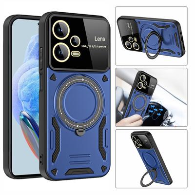 For Xiaomi Redmi Note 12 Pro 5G Luxury Armor Magnetic Ring Case For Redmi Note12 Note 12Pro Wireless Charging Magsafe Cases