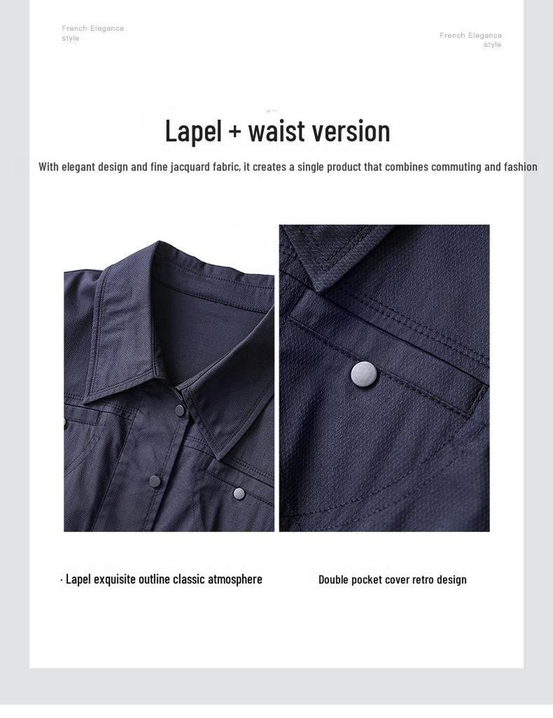 Nanyou High-Quality Elegant Lapel Shirt Dress for Women - High Waist Summer Style