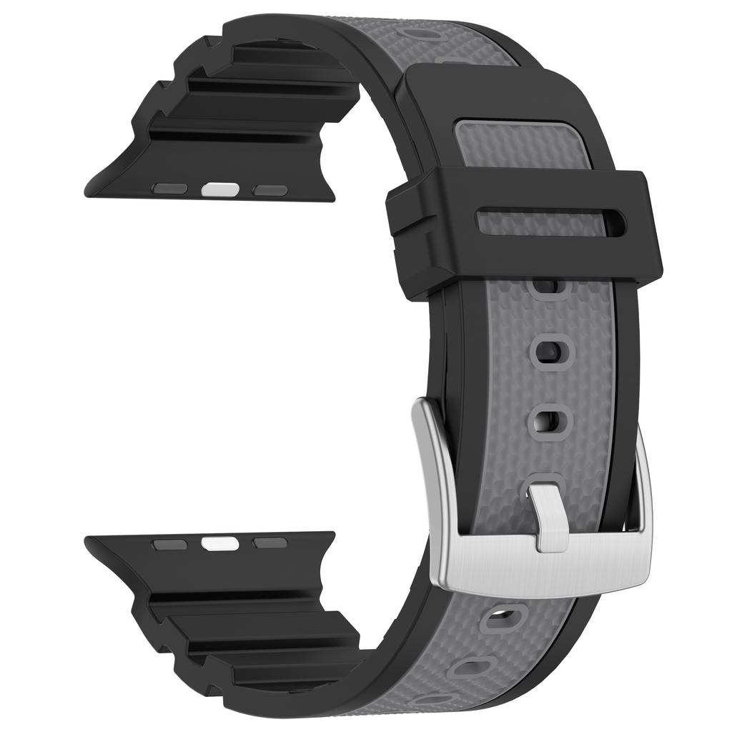 Apple Watch Series 10 46mm için Karbon Fiber Kayış Silikon Bant 42MM Erkek Spor Ultra 2 49mm Bileklik iWatch Series 9 8 7 6 4 5 se 44MM 45MM İçin
