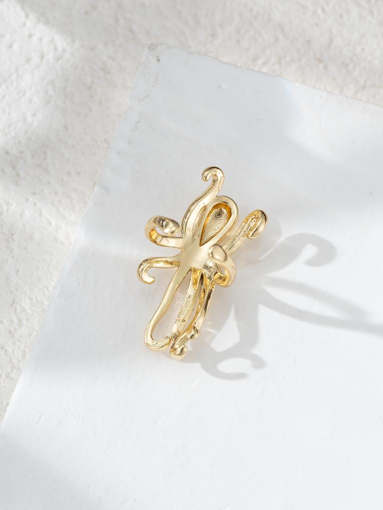 1PC Women's Fashion Ocean Clip Earrings Creative Personality Octopus Design Party Music Festival Daily Jewelry