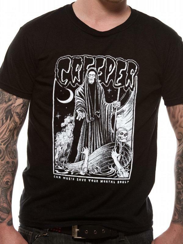 Mens T-shirt Creeper Mortal Soul Black M