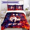 France Football Printed Bedding 3 Piece Set Cozy Breathable Bed Cover Set as Housewarming Holiday Gift