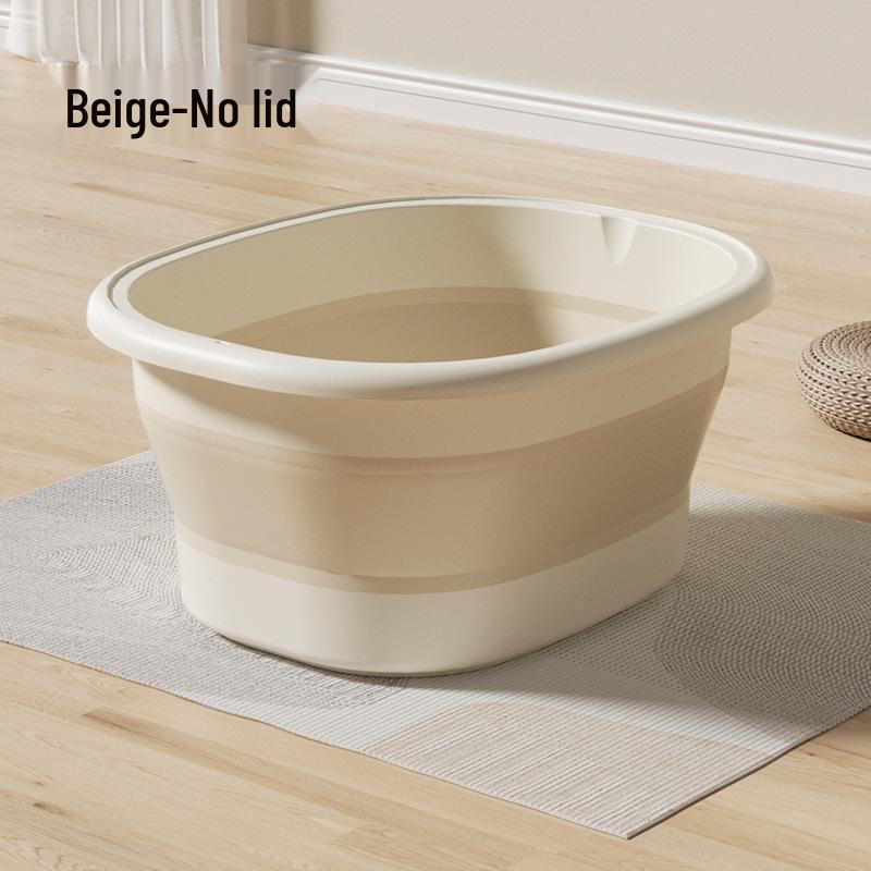 Foldable Square Foot Bath Basin with Lid - Portable Foot Soak for Massage & Health Care Storage 10L