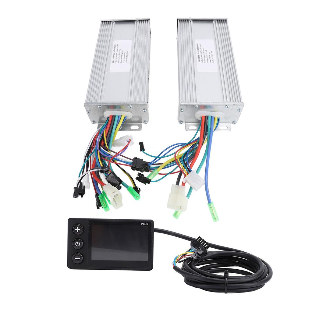 36V 48V 60V 1000W 38A Dual Drive Brushless Controller V890 LCD Display Panel Electric Bike Conversion Kit