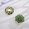 Rhinestone Flower Button Covers Scratch Resistant Shiny Button Buckles for High End Outfit Dress Jacket Decor Accessories