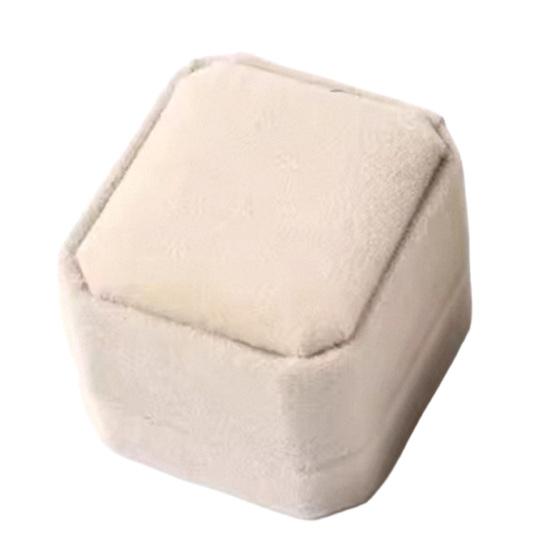 Ring Storage Box, Octagonal Design, with Soft Flannel Organizer, Shockproof Scratch-Proof Ring Box for Engagement Wedding Proposal