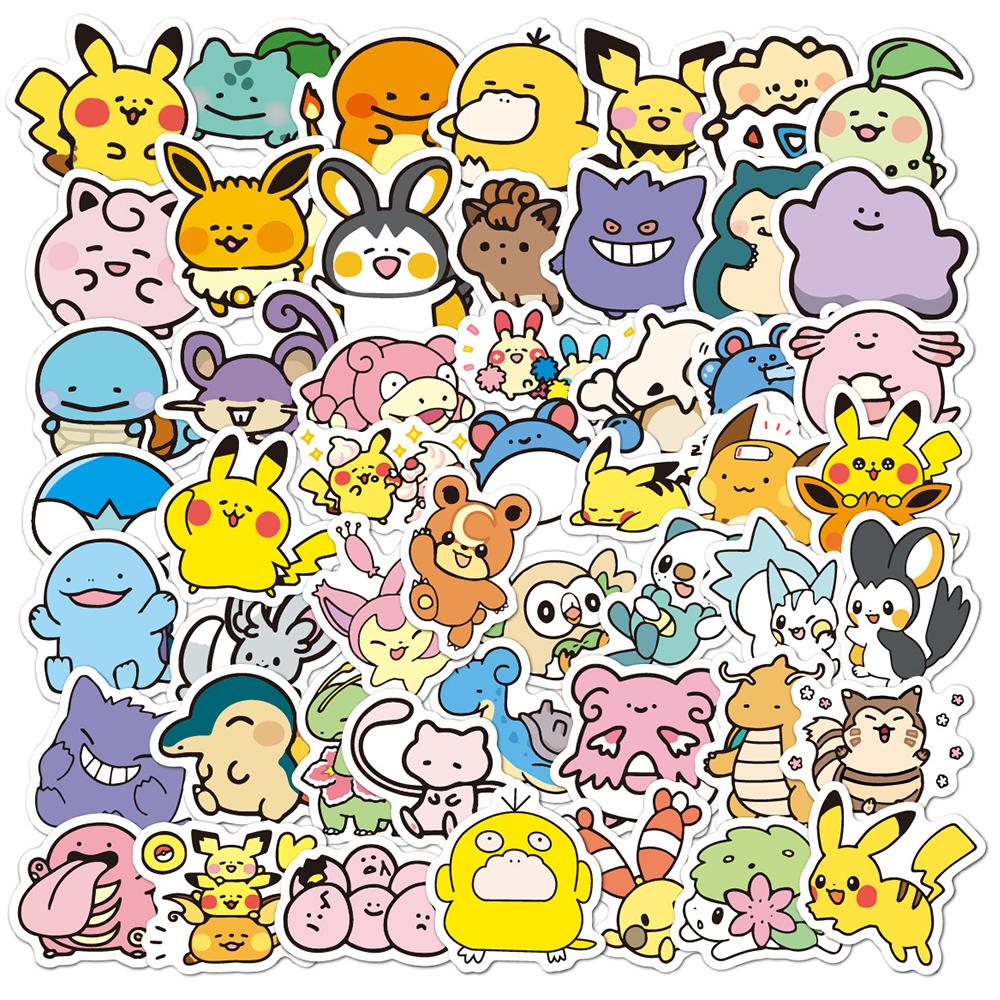 50/100pcs Cute Anime  Stickers for Kids Toys Waterproof Graffiti Laptop Motorcycle Stationery Kawaii Decoration Sticker