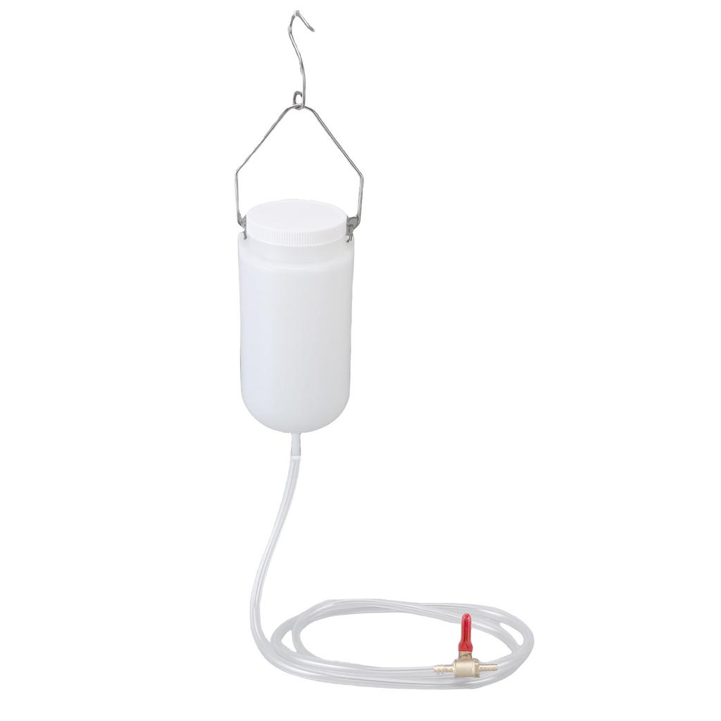 1L Auxiliary Fuel Tank with Fuel Hose and Cut Off Valve Smoother Flow for Long Distance Cycling Traveling