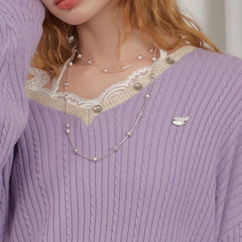 UNIFREE Women's Relaxed Off-Shoulder Knit Sweater