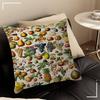 Vintage Classic Wall Art Plants Mushroom Medicine Pillow Cover For Bedroom Room And Living Room Sofa Decorative Cushion Cover