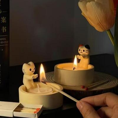 Cute Little Cat Hand Warmer Scented Candle Holder, a Unique and Creative Birthday Gift, Desktop Decoration with an Atmosphere
