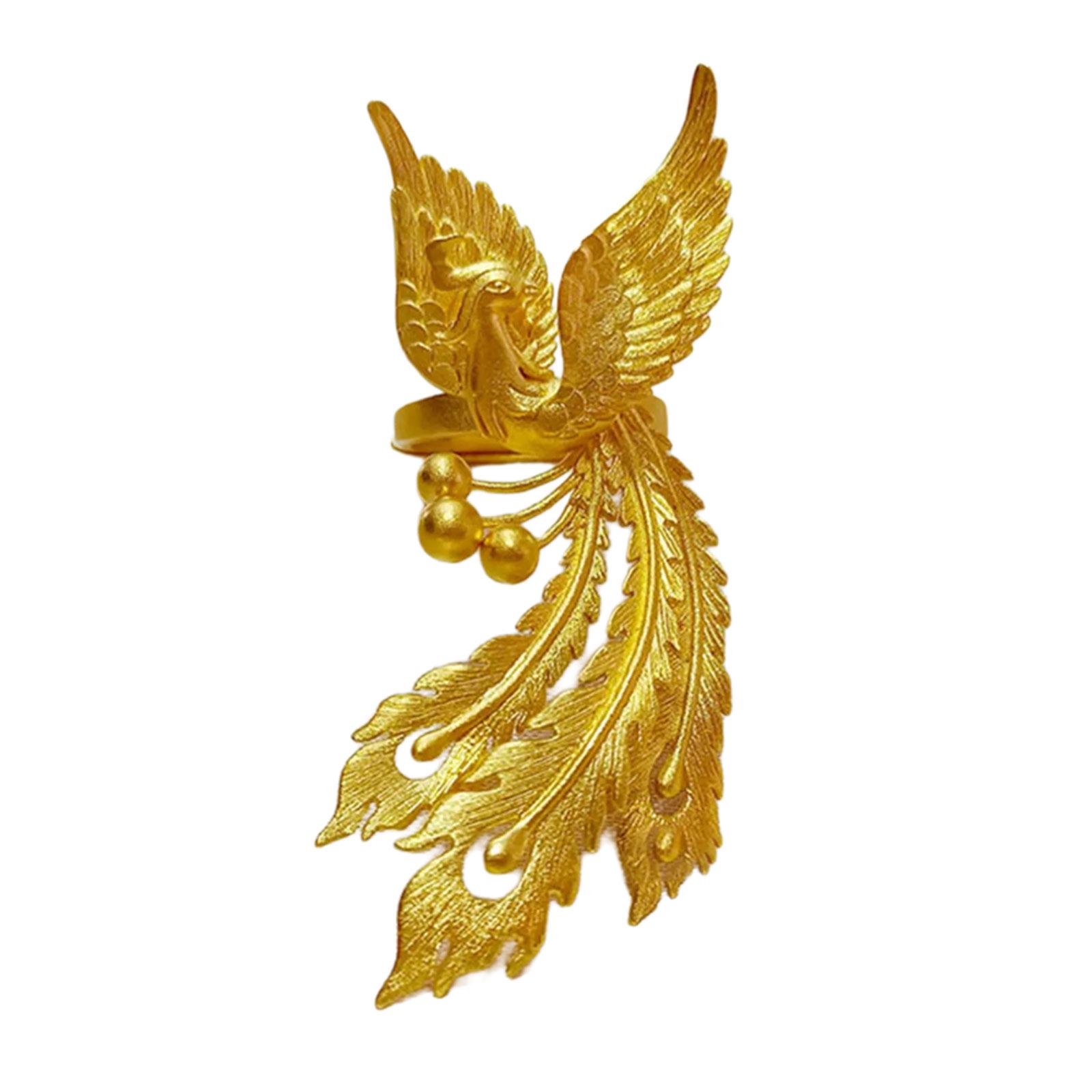 

Элегантное кружевное кольцо-орнамент, уникальное украшение феникс с замысловатыми кружевными узорами для любителей моды A