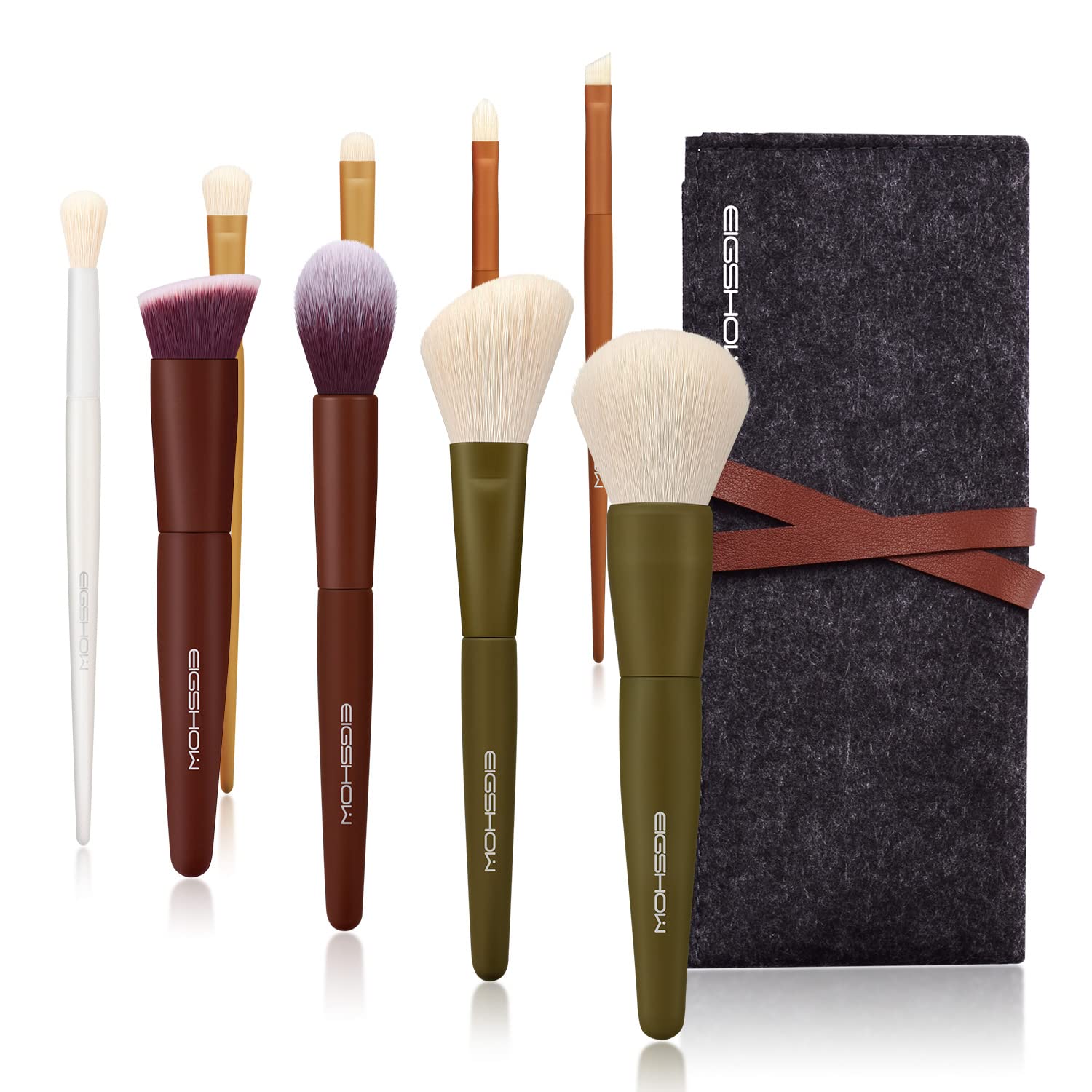 

EIGSHOW Makeup Set of Eyeshadow Face Premium Fiber Super Comes with a Special Brushes, 9, Brush, Brush, Bristle, Soft, Cute, Pouch, Portable,