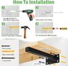 1 PC Floating Shelf Brackets Heavy Duty, Square Shelving Brackets, Metal Floating Shelf Supports, Black Wall Mount Brackets