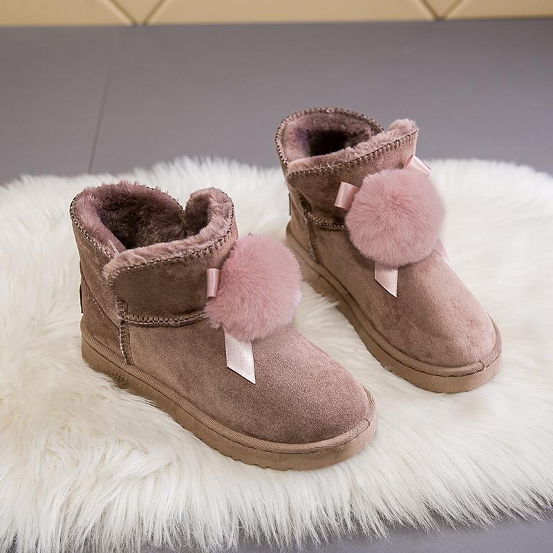 Высококачественные женские зимние сапоги из натурального меха лисы модные женские сапоги из натуральной кожи теплая женская зимняя обувь 41 фиолетовый 1890₽