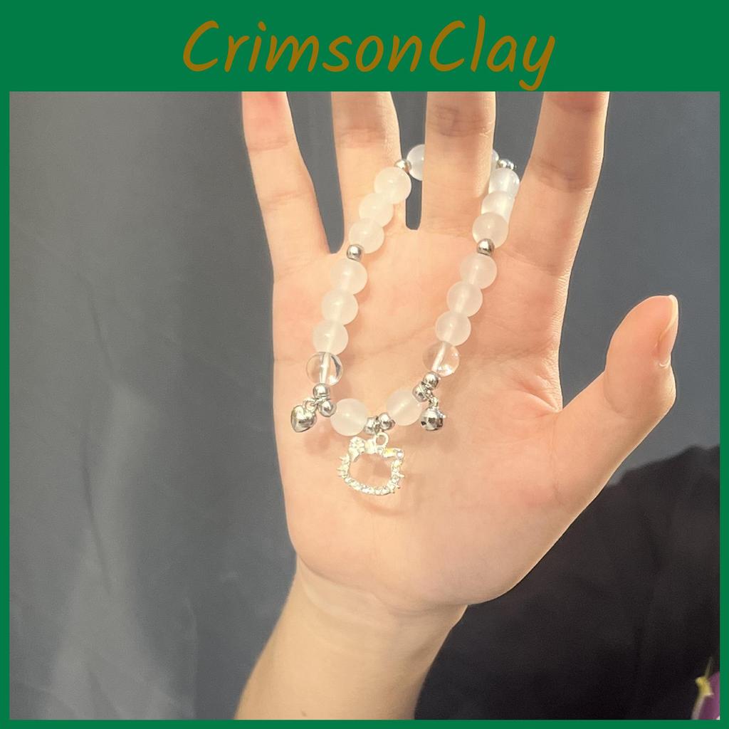 Adorable Kt Cat Charm Bracelet With Heart Shape And Bowknot Perfect Gift For Friends And Girlfriends