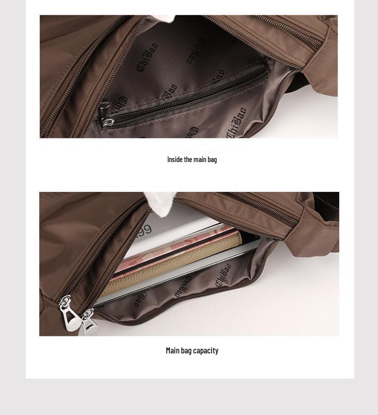 Women's Nylon Crossbody Shoulder Bag - Large Capacity Trendy Cloud Dumpling Design